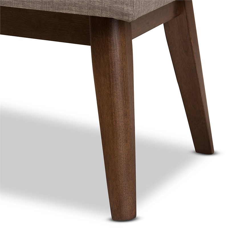 Baxton Studio Elia Button Tufted Bedroom Bench in Light Gray