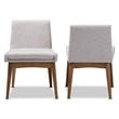 Baxton Studio Nexus Dining Side Chair in Grayish Beige (Set of 2)