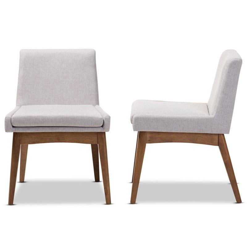 Baxton Studio Nexus Dining Side Chair in Grayish Beige (Set of 2)