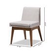 Baxton Studio Nexus Dining Side Chair in Grayish Beige (Set of 2)