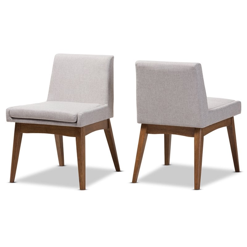 Baxton Studio Nexus Dining Side Chair In Grayish Beige (Set Of 2 ...