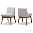 Baxton Studio Nexus Dining Side Chair in Grayish Beige (Set of 2)