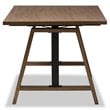 Baxton Studio Nico Adjustable Height Writing Desk in Brown and Black