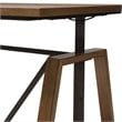 Baxton Studio Nico Adjustable Height Writing Desk in Brown and Black