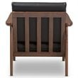 Baxton Studio Venza Faux Leather Accent Arm Chair in Black and Brown