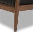 Baxton Studio Venza Faux Leather Accent Arm Chair in Black and Brown