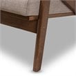 Baxton Studio Bianca Tufted Loveseat in Light Gray and Walnut Brown