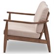Baxton Studio Venza Loveseat in Light Brown and Walnut Brown