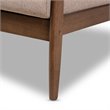 Baxton Studio Venza Loveseat in Light Brown and Walnut Brown