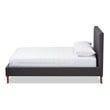 Baxton Studio Valencia Upholstered Full Platform Bed in Dark Gray