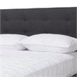 Baxton Studio Valencia Upholstered Queen Platform Bed in Dark Gray