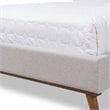 Baxton Studio Valencia Upholstered Full Platform Bed in Grayish Beige