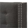 Baxton Studio Ginaro King Panel Wood Headboard in Dark Gray