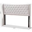 Baxton Studio Cadence Queen Winged Panel Headboard in Grayish Beige