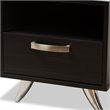 Baxton Studio Warwick 1 Drawer End Table in Dark Brown