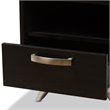 Baxton Studio Warwick 1 Drawer End Table in Dark Brown