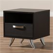 Baxton Studio Warwick 1 Drawer End Table in Dark Brown