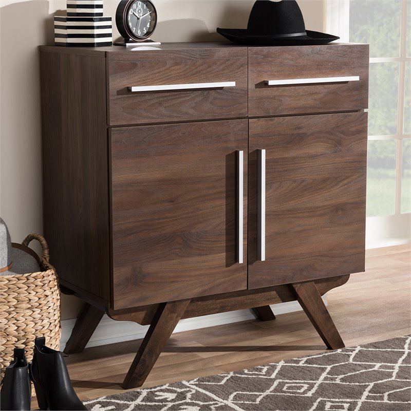 Baxton Studio Ashfield Wood Top Buffet in Brown