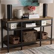 Baxton Studio Caribou Console Table in Oak Brown and Black