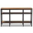 Baxton Studio Caribou Console Table in Oak Brown and Black