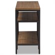 Baxton Studio Caribou Console Table in Oak Brown and Black