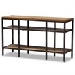 Baxton Studio Caribou Console Table in Oak Brown and Black