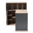 Baxton Studio Pandora Writing Desk in Gray and Brown