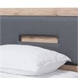 Baxton Studio Pandora Twin Storage Platform Bed in Gray and Oak Brown