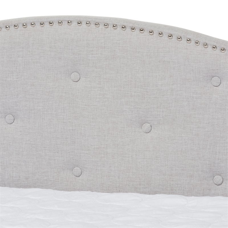 Baxton Studio Kaija Fabric Daybed with Trundle in Grayish Beige