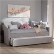 Baxton Studio Kaija Fabric Daybed with Trundle in Grayish Beige