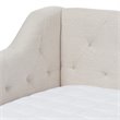 Baxton Studio Perry Fabric Daybed with Trundle in Light Beige