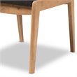 Baxton Studio Wera Fabric Ottoman in Dark Gray