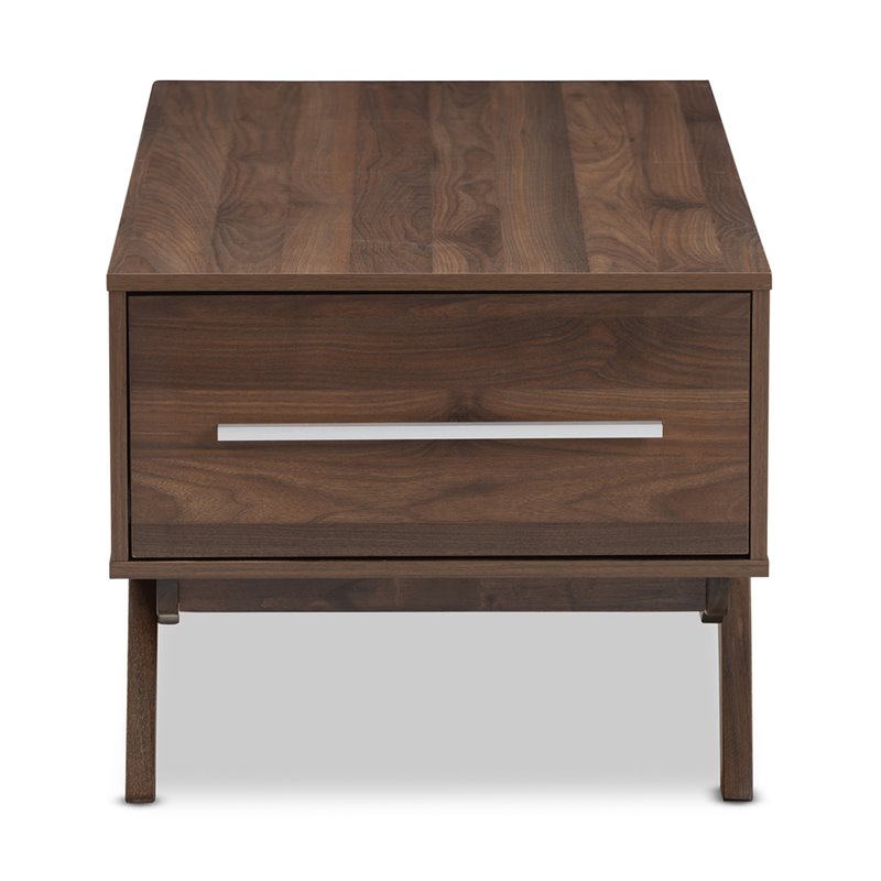 Baxton Studio Ashfield Storage Coffee Table in Brown