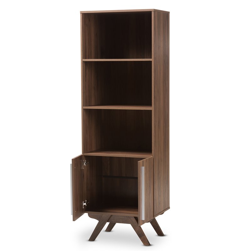 Baxton Studio Ashfield 3 Shelf Bookcase in Brown