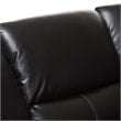 Baxton Studio Amaris 5 Piece Leather Reclining Sectional in Black