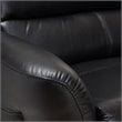 Baxton Studio Amaris 5 Piece Leather Reclining Sectional in Black
