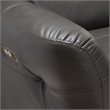 Baxton Studio Amaris 5 Piece Leather Reclining Sectional in Gray