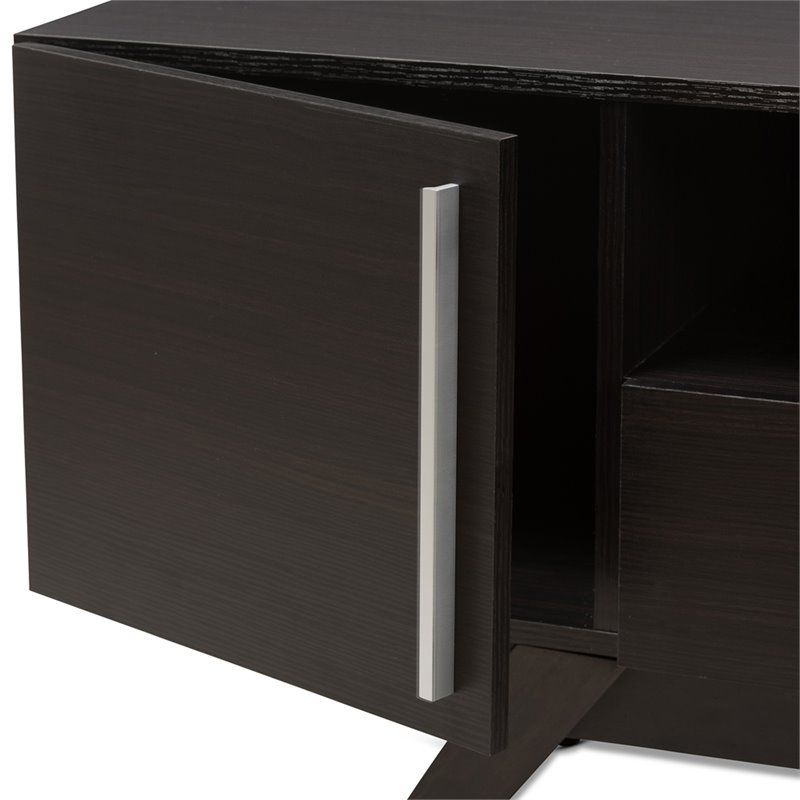 Baxton Studio Ashfield 59" TV Stand in Dark Brown