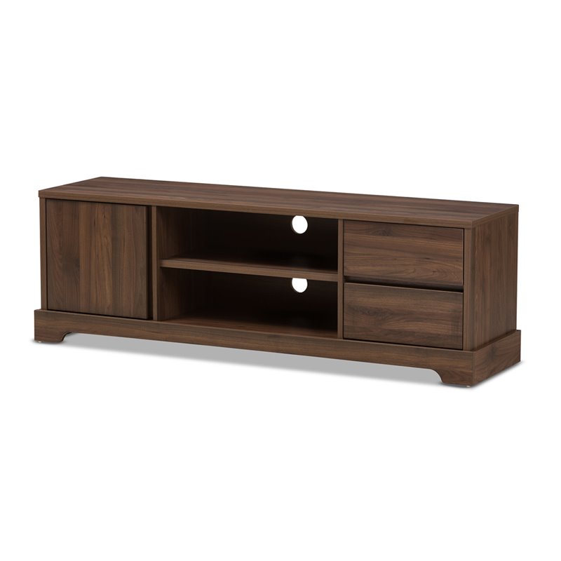 Baxton Studio Burnwood 59" TV Stand in Brown