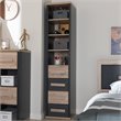 Baxton Studio Pandora 4 Drawer Storage Unit in Gray and Oak Brown