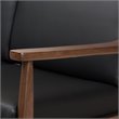 Baxton Studio Venza 3 Piece Upholstered Sofa Set in Black and Brown
