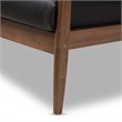 Baxton Studio Venza 3 Piece Upholstered Sofa Set in Black and Brown