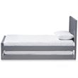 Baxton Studio Harlan Twin Spindle Platform Bed with Trundle in Gray
