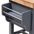 Baxton Studio Sunderland Kitchen Cart in Gray