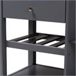 Baxton Studio Sunderland Kitchen Cart in Gray