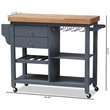 Baxton Studio Sunderland Kitchen Cart in Gray