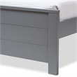 Baxton Studio Catalina Twin Platform Panel Bed with Trundle in Gray