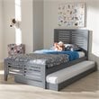 Baxton Studio Sedona Twin Slat Platform Bed with Trundle in Gray
