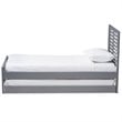 Baxton Studio Sedona Twin Slat Platform Bed with Trundle in Gray
