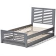 Baxton Studio Sedona Twin Slat Platform Bed with Trundle in Gray